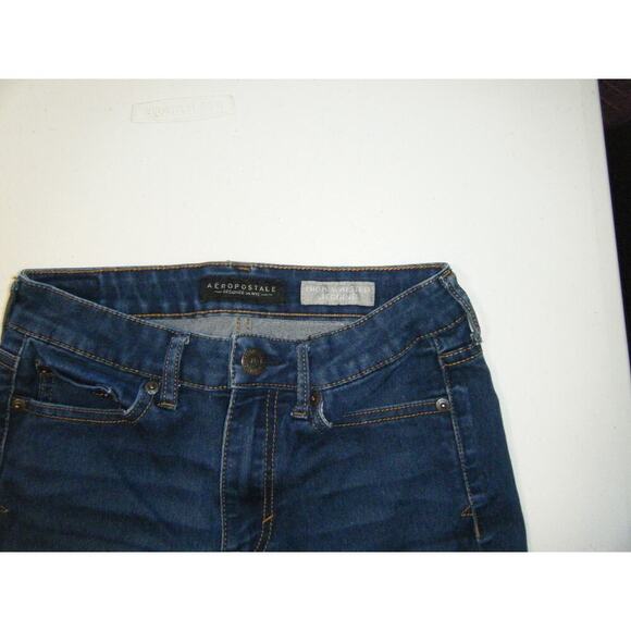Aeropostale Hight Waisted Jeggings Size 2 Regular Dark Wash Women's Jeans - Picture 2 of 7